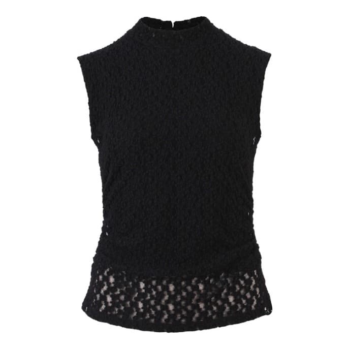 Enjoy Top kant mouwloos Zwart Enjoy Top kant mouwloos Zwart